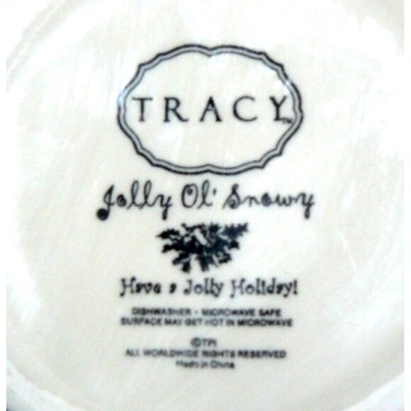 Jolly Ol' Snowy 3 Figural Snowmen Mugs 24 Oz Ceramic by Tracy Holiday Winter - Picture 7 of 8